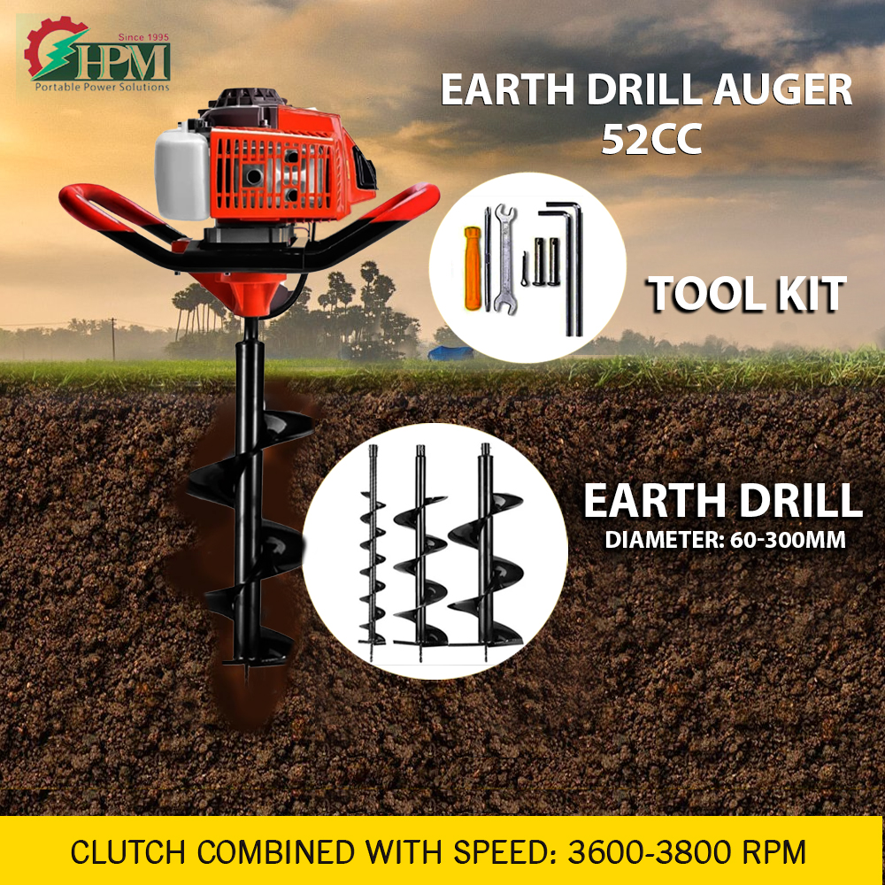 Earth Drill Auger 52cc